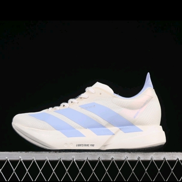 Adidad Adizero Adios Pro 4 Women Size 11 White And Blue Running Shoes 092025 - Picture 1 of 9